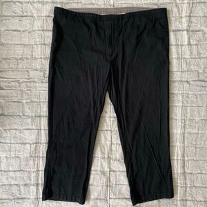 Haband active Joe casual chino pull on pants w/elastic drawstring waist black